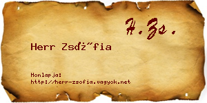 Herr Zsófia névjegykártya