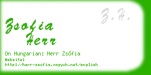 zsofia herr business card